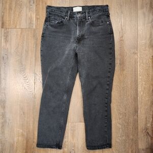 Everlane The Original Cheeky Jean Cropped Black Denim Casual Women's size 30